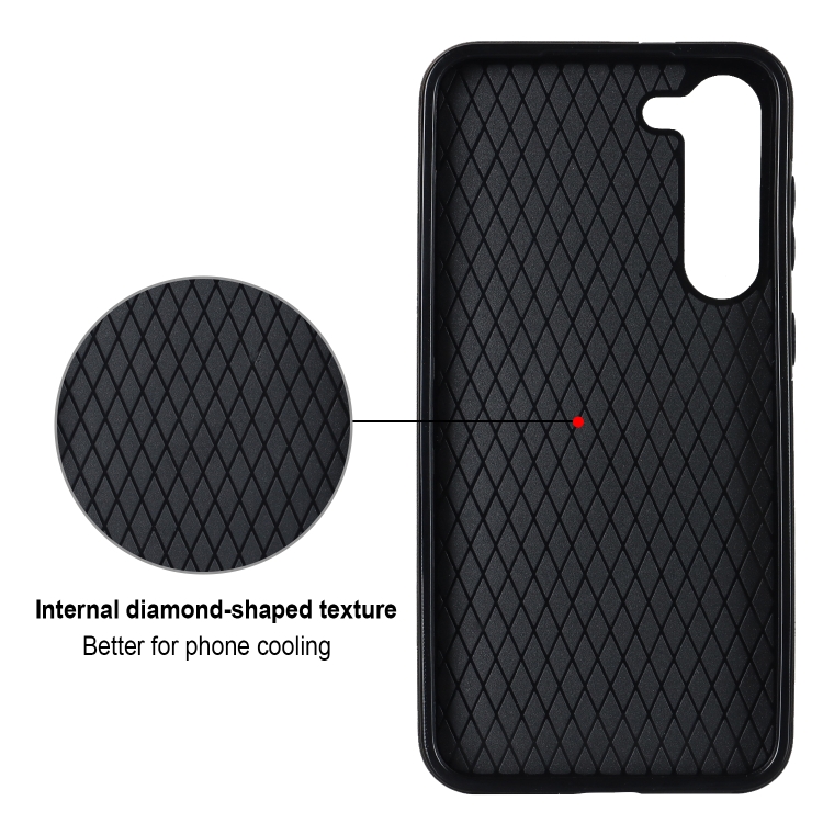 For Samsung Galaxy S23+ 5G Rhombic PU Leather Phone Case with Ring Holder(White) For Samsung Galaxy S23+ 5G Rhombic PU Leather Phone Case with Ring Holder(White)
