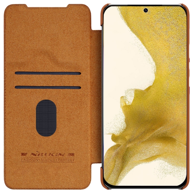 For Samsung Galaxy S23+ 5G NILLKIN QIN Series Pro Sliding Camera Cover Design Leather Phone Case(Brown) For Samsung Galaxy S23+ 5G NILLKIN QIN Series Pro Sliding Camera Cover Design Leather Phone Case(Brown)