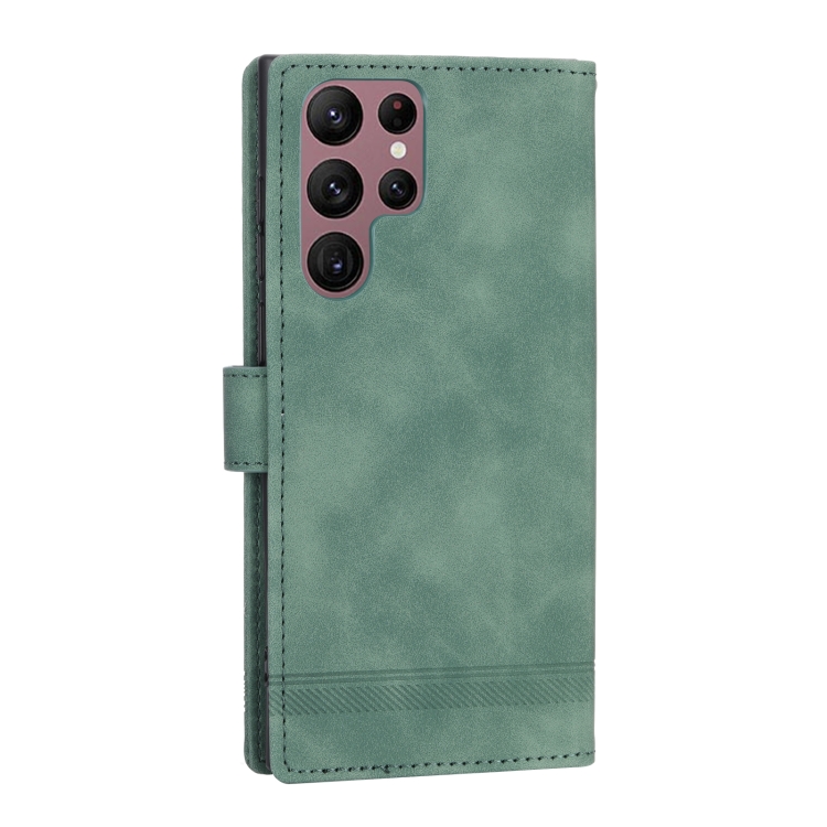 For Samsung Galaxy S22 Ultra 5G Dierfeng Dream Line TPU + PU Leather Phone Case(Green) For Samsung Galaxy S22 Ultra 5G Dierfeng Dream Line TPU + PU Leather Phone Case(Green)