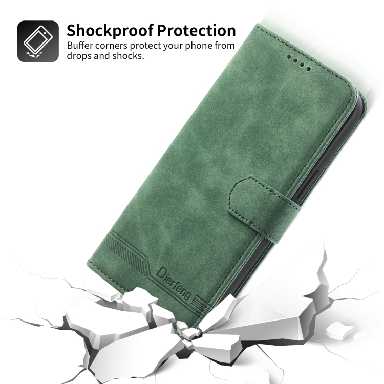 For Samsung Galaxy S22 Ultra 5G Dierfeng Dream Line TPU + PU Leather Phone Case(Green) For Samsung Galaxy S22 Ultra 5G Dierfeng Dream Line TPU + PU Leather Phone Case(Green)