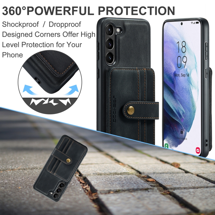For Samsung Galaxy S24 5G JEEHOOD RFID Blocking Anti-Theft Magnetic Phone Case(Black) For Samsung Galaxy S24 5G JEEHOOD RFID Blocking Anti-Theft Magnetic Phone Case(Black)