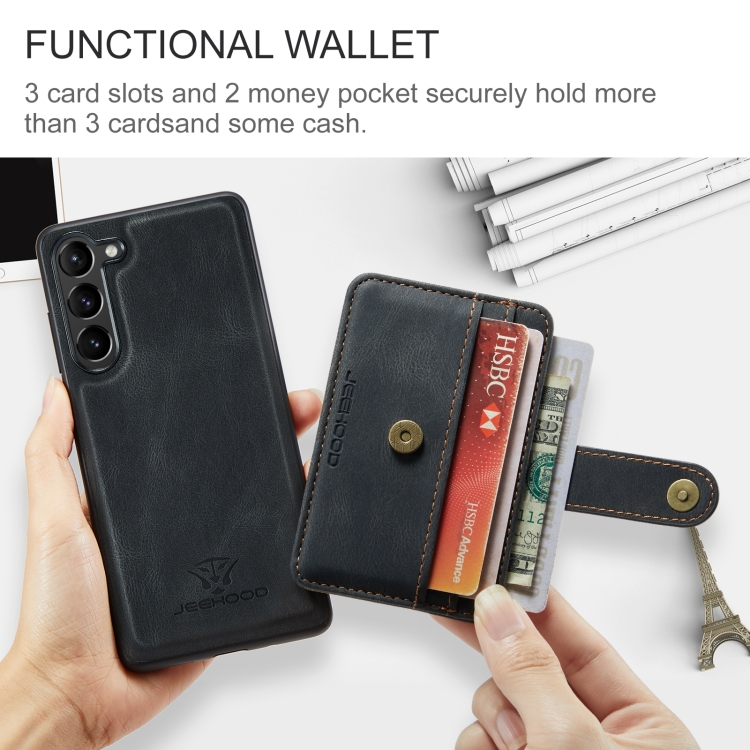 For Samsung Galaxy S24 5G JEEHOOD RFID Blocking Anti-Theft Magnetic Phone Case(Black) For Samsung Galaxy S24 5G JEEHOOD RFID Blocking Anti-Theft Magnetic Phone Case(Black)