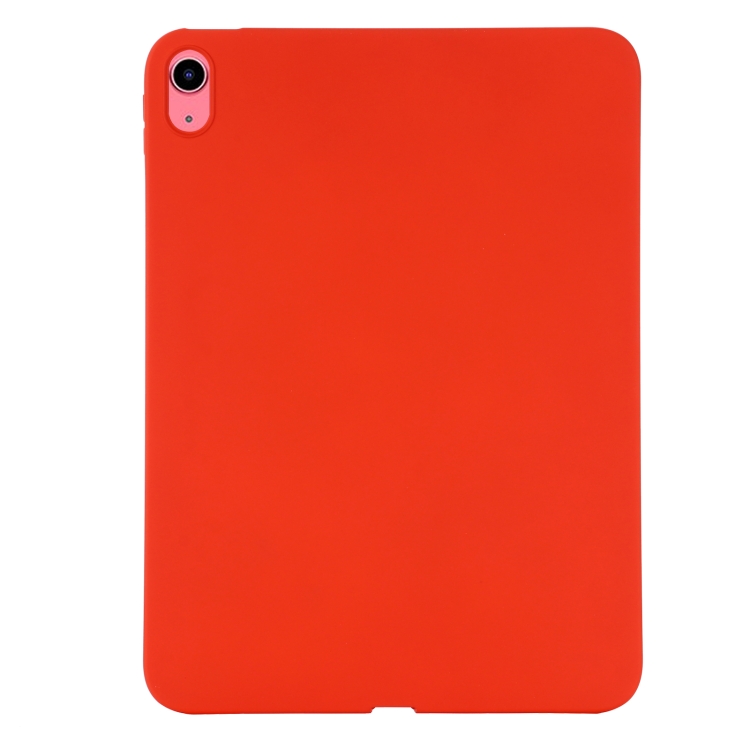 For iPad 10th Gen 10.9 2022 Solid Color Liquid Silicone Dropproof Full Coverage Tablet Case(Red) For iPad 10th Gen 10.9 2022 Solid Color Liquid Silicone Dropproof Full Coverage Tablet Case(Red)