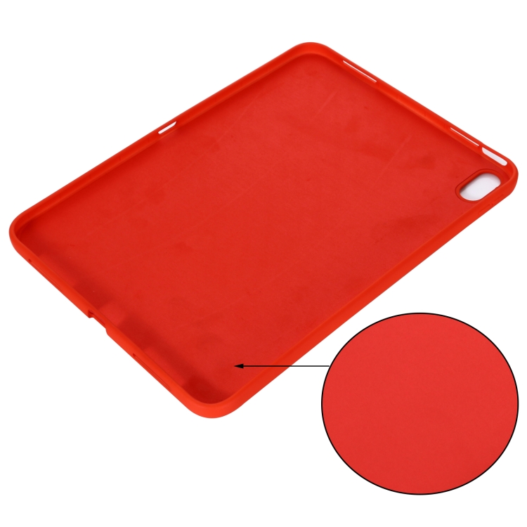 For iPad 10th Gen 10.9 2022 Solid Color Liquid Silicone Dropproof Full Coverage Tablet Case(Red) For iPad 10th Gen 10.9 2022 Solid Color Liquid Silicone Dropproof Full Coverage Tablet Case(Red)