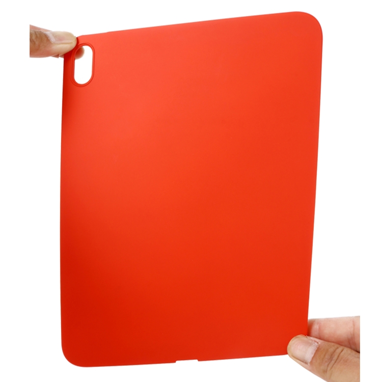 For iPad 10th Gen 10.9 2022 Solid Color Liquid Silicone Dropproof Full Coverage Tablet Case(Red) For iPad 10th Gen 10.9 2022 Solid Color Liquid Silicone Dropproof Full Coverage Tablet Case(Red)