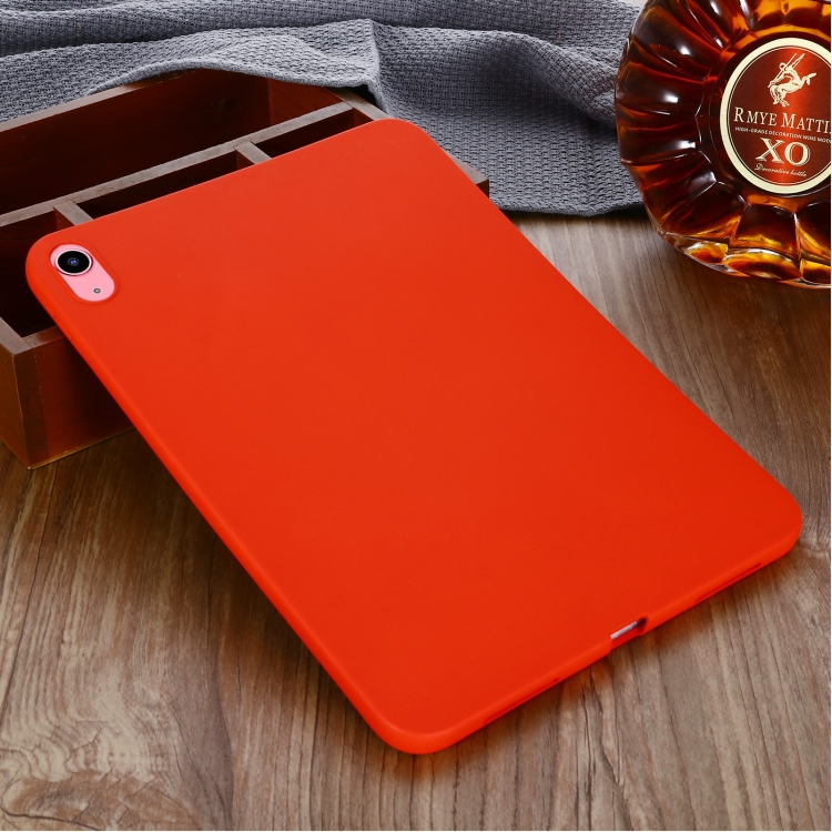 For iPad 10th Gen 10.9 2022 Solid Color Liquid Silicone Dropproof Full Coverage Tablet Case(Red) For iPad 10th Gen 10.9 2022 Solid Color Liquid Silicone Dropproof Full Coverage Tablet Case(Red)