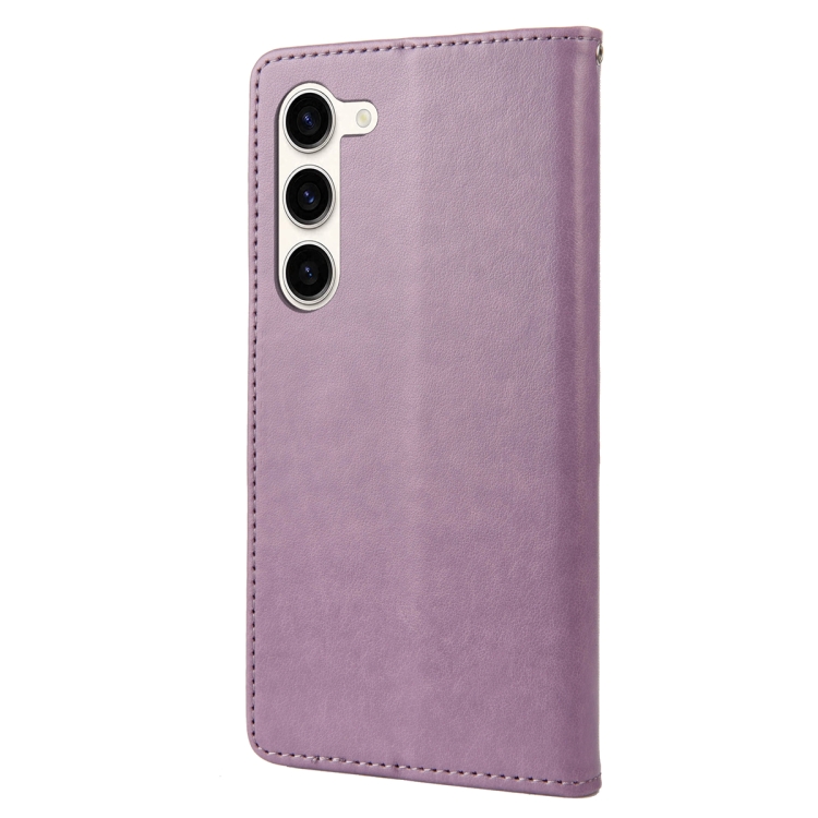 For Samsung Galaxy S23+ 5G Butterfly Flower Pattern Flip Leather Phone Case(Light Purple) For Samsung Galaxy S23+ 5G Butterfly Flower Pattern Flip Leather Phone Case(Light Purple)