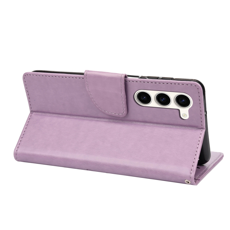For Samsung Galaxy S23+ 5G Butterfly Flower Pattern Flip Leather Phone Case(Light Purple) For Samsung Galaxy S23+ 5G Butterfly Flower Pattern Flip Leather Phone Case(Light Purple)