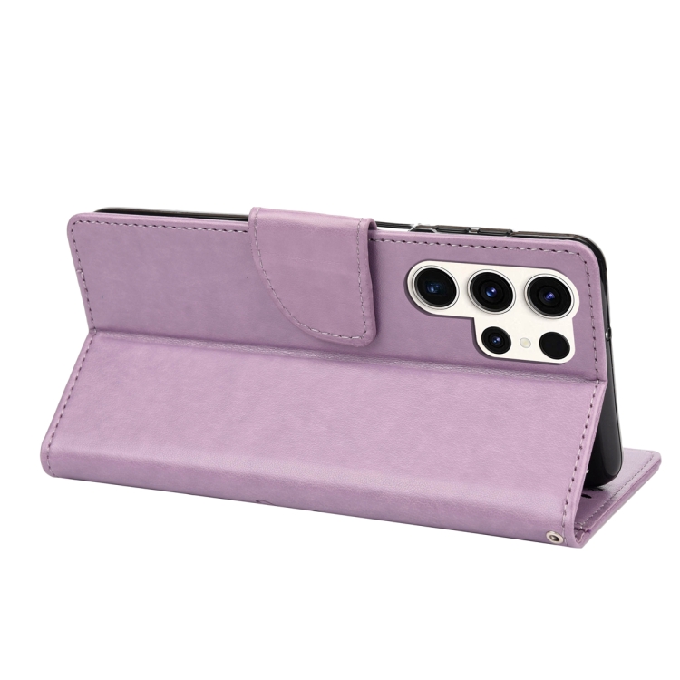 For Samsung Galaxy S23 Ultra 5G Butterfly Flower Pattern Flip Leather Phone Case(Light Purple) For Samsung Galaxy S23 Ultra 5G Butterfly Flower Pattern Flip Leather Phone Case(Light Purple)