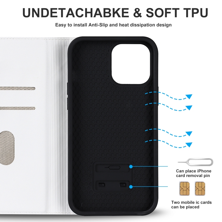 For iPhone 14 Rhombic MagSafe RFID Anti-Theft Wallet Leather Phone Case(White) For iPhone 14 Rhombic MagSafe RFID Anti-Theft Wallet Leather Phone Case(White)