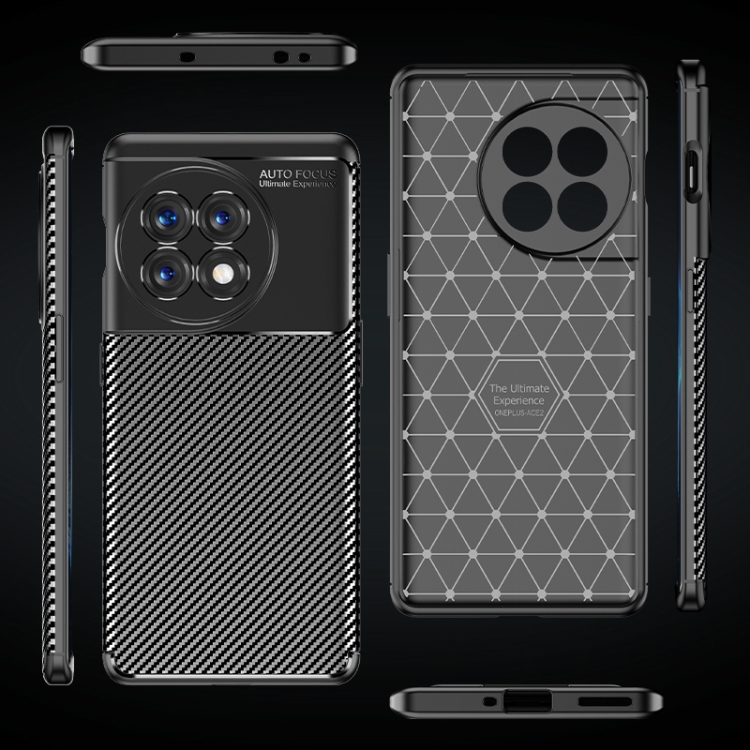 For OnePlus Ace 2 5G/11R Carbon Fiber Texture Shockproof TPU Phone Case(Black) - 2