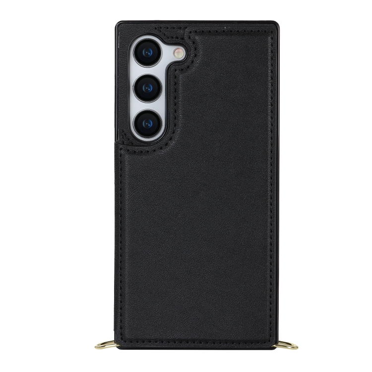 For Samsung Galaxy S23+ 5G Cross-body Square Double Buckle Flip Card Bag TPU+PU Case(Black) For Samsung Galaxy S23+ 5G Cross-body Square Double Buckle Flip Card Bag TPU+PU Case(Black)