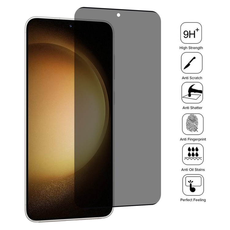 For Samsung Galaxy S23+ 5G 25pcs 3D Curved Edge Privacy Tempered Glass Film, Not Support Unlock For Samsung Galaxy S23+ 5G 25pcs 3D Curved Edge Privacy Tempered Glass Film, Not Support Unlock