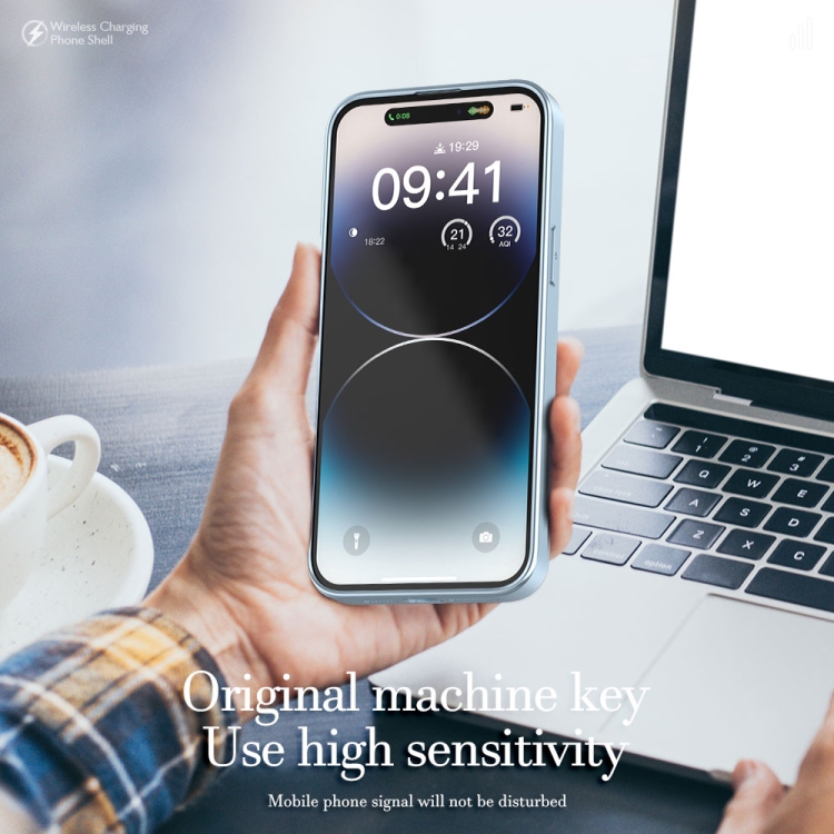 For iPhone 14 R-JUST Square Round Mirror PC+TPU Phone Case(Black) For iPhone 14 R-JUST Square Round Mirror PC+TPU Phone Case(Black)