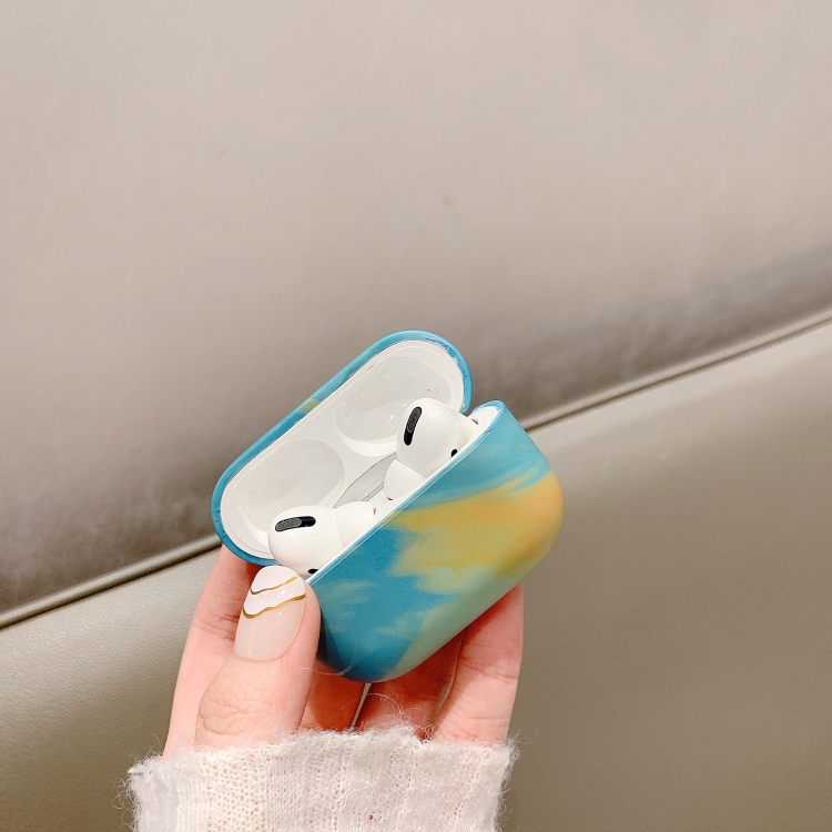 For AirPods Pro Ink Painting Water Sticker PC Earphone Case(Ink Yellow) For AirPods Pro Ink Painting Water Sticker PC Earphone Case(Ink Yellow)