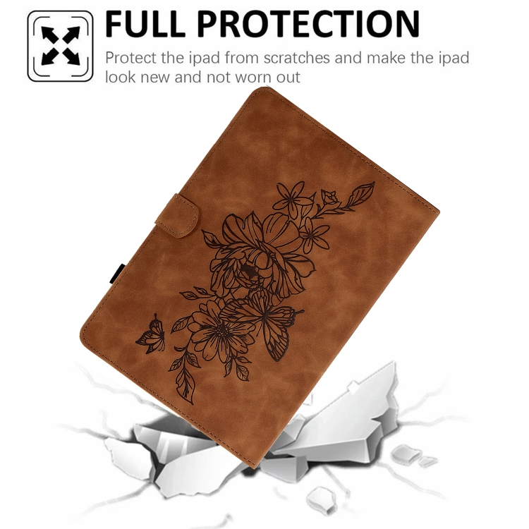 Peony Butterfly Embossed Leather Smart Tablet Case For iPad 10th Gen 10.9 2022(Brown) Peony Butterfly Embossed Leather Smart Tablet Case For iPad 10th Gen 10.9 2022(Brown)