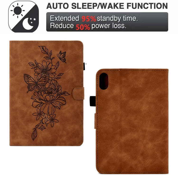 Peony Butterfly Embossed Leather Smart Tablet Case For iPad 10th Gen 10.9 2022(Brown) Peony Butterfly Embossed Leather Smart Tablet Case For iPad 10th Gen 10.9 2022(Brown)