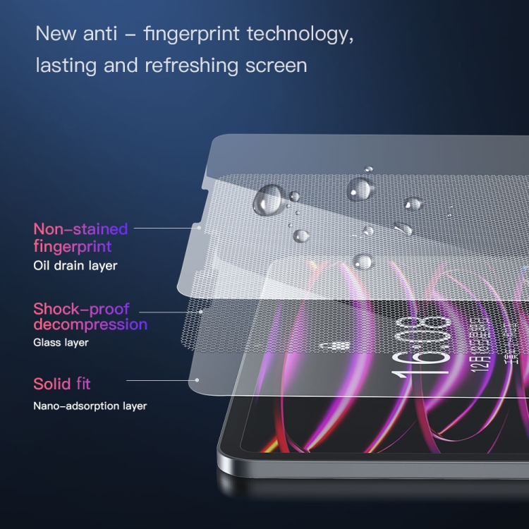 For iPad Pro 11 2022/2021/2020/2018 TOTU AB-080 HD Tempered Tablet Glass Film For iPad Pro 11 2022/2021/2020/2018 TOTU AB-080 HD Tempered Tablet Glass Film