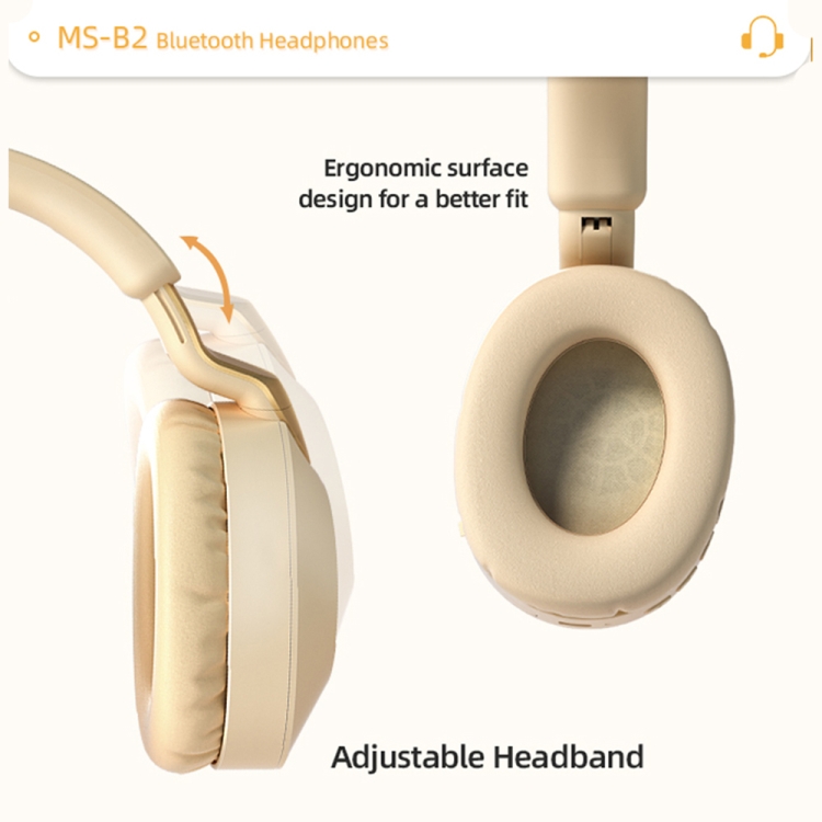 B2 Wireless Bluetooth 5.1 Foldable Noise Reduction Headset(White) B2 Wireless Bluetooth 5.1 Foldable Noise Reduction Headset(White)