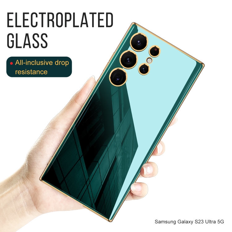 For Samsung Galaxy S23 Ultra 5G GKK Electroplating TPU Full Coverage Phone Case(Green) For Samsung Galaxy S23 Ultra 5G GKK Electroplating TPU Full Coverage Phone Case(Green)