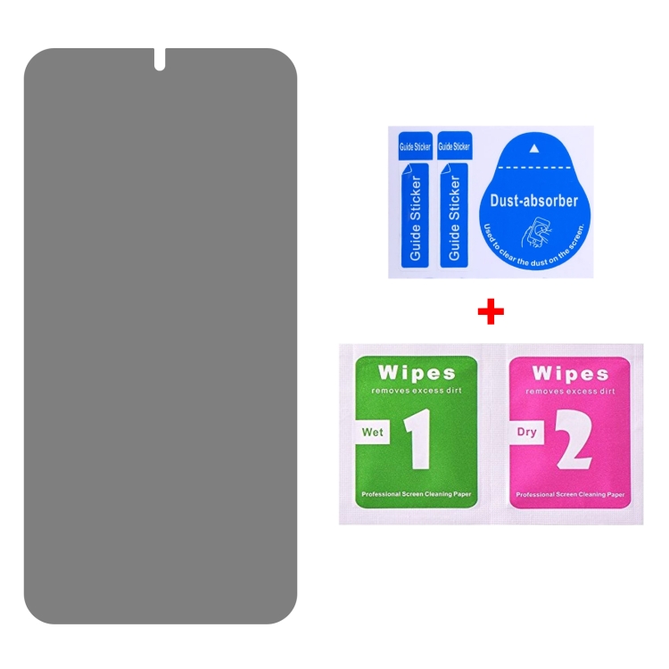 For Samsung Galaxy S23+ 5G Flat Surface Privacy Tempered Glass Film, Support Fingerprint Unlock