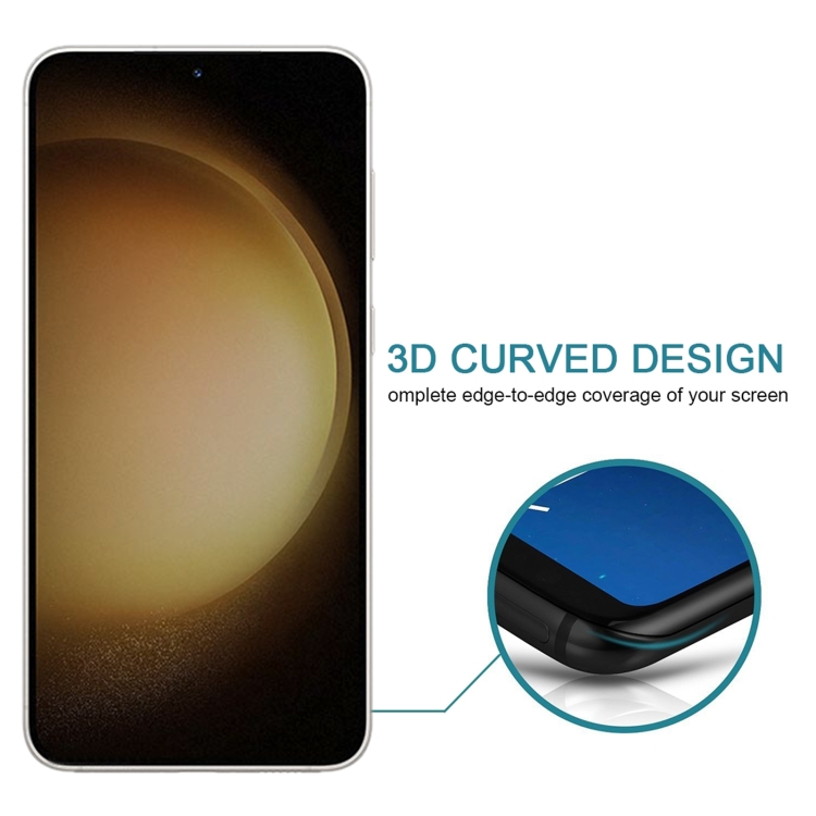 For Samsung Galaxy S23+ 5G Flat Surface Privacy Tempered Glass Film, Support Fingerprint Unlock