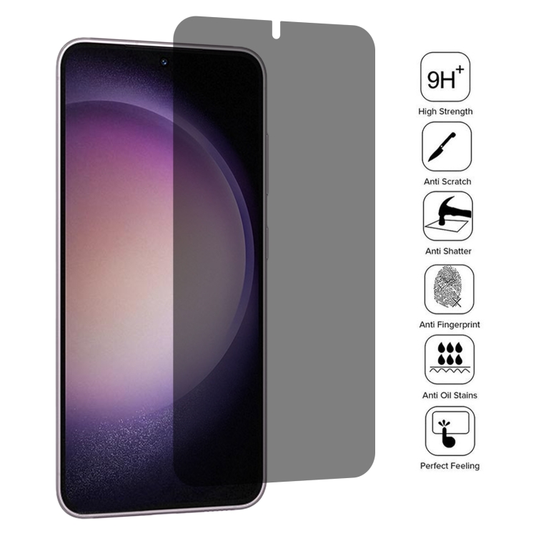 For Samsung Galaxy S23 5G 25pcs Flat Surface Privacy Tempered Glass Film, Support Fingerprint Unlock For Samsung Galaxy S23 5G 25pcs Flat Surface Privacy Tempered Glass Film, Support Fingerprint Unlock