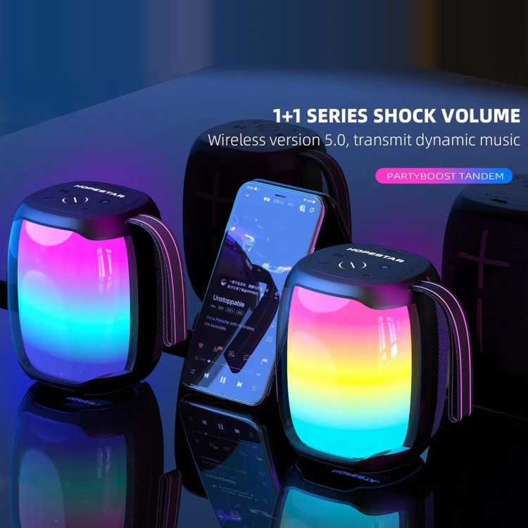 HOPESTAR P50 mini TWS Outdoor RGB Light IPX6 Waterproof Bluetooth Speaker(Grey) HOPESTAR P50 mini TWS Outdoor RGB Light IPX6 Waterproof Bluetooth Speaker(Grey)