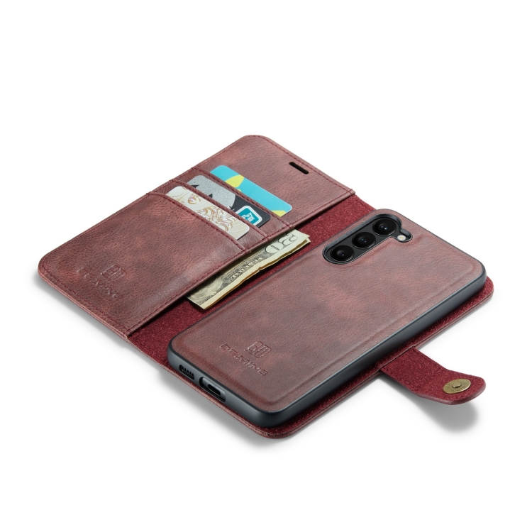 For Samsung Galaxy S23+ 5G DG.MING Crazy Horse Texture Detachable Magnetic Leather Case(Red) For Samsung Galaxy S23+ 5G DG.MING Crazy Horse Texture Detachable Magnetic Leather Case(Red)