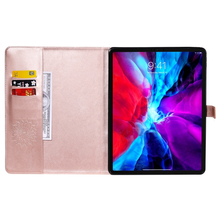 For iPad Pro 11 (2020) Pressed Printing Butterfly Pattern Horizontal Flip Leather Tablet Case with Holder & Card Slots & Wallet(Rose Gold) For iPad Pro 11 (2020) Pressed Printing Butterfly Pattern Horizontal Flip Leather Tablet Case with Holder & Card Slots & Wallet(Rose Gold)