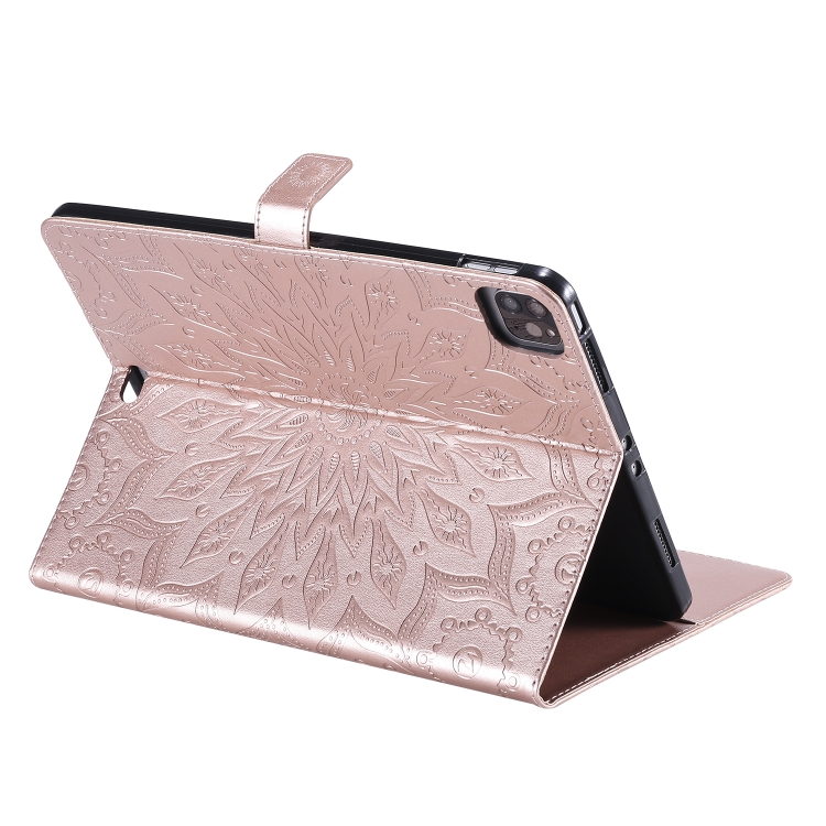 For iPad Pro 11 (2020) Pressed Printing Butterfly Pattern Horizontal Flip Leather Tablet Case with Holder & Card Slots & Wallet(Rose Gold) For iPad Pro 11 (2020) Pressed Printing Butterfly Pattern Horizontal Flip Leather Tablet Case with Holder & Card Slots & Wallet(Rose Gold)