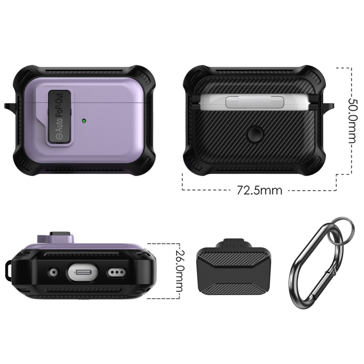 For AirPods Pro 2 Signal Flag Wireless Earphones Case with Security Lock(Black) For AirPods Pro 2 Signal Flag Wireless Earphones Case with Security Lock(Black)