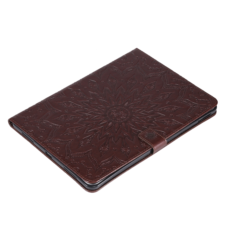 For iPad Pro 11 (2020) Pressed Printing Sunflower Pattern Horizontal Flip PU Leather Tablet Case with Holder & Card Slots & Wallet(Brown) For iPad Pro 11 (2020) Pressed Printing Sunflower Pattern Horizontal Flip PU Leather Tablet Case with Holder & Card Slots & Wallet(Brown)
