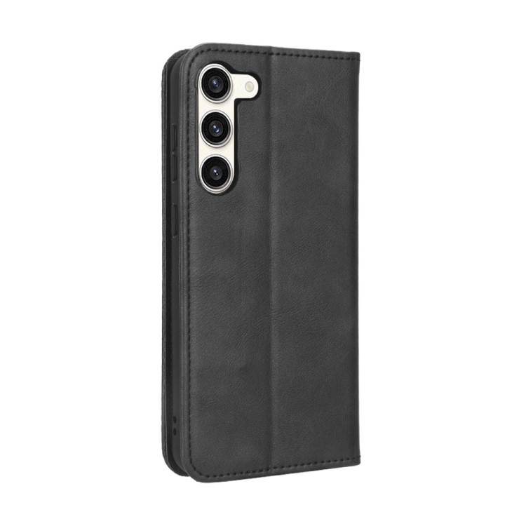 For Samsung Galaxy S23+ 5G Magnetic Buckle Retro Texture Leather Phone Case(Black) For Samsung Galaxy S23+ 5G Magnetic Buckle Retro Texture Leather Phone Case(Black)