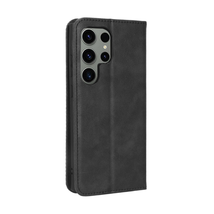For Samsung Galaxy S23 Ultra 5G Magnetic Buckle Retro Texture Leather Phone Case(Black) For Samsung Galaxy S23 Ultra 5G Magnetic Buckle Retro Texture Leather Phone Case(Black)