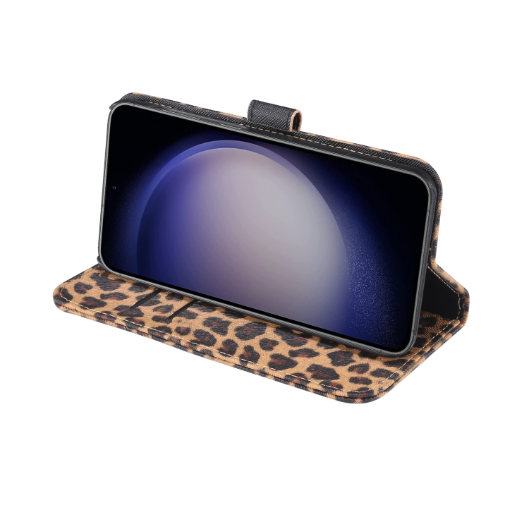 For Samsung Galaxy S23+ 5G Leopard Pattern Flip Leather Phone Case(Yellow) For Samsung Galaxy S23+ 5G Leopard Pattern Flip Leather Phone Case(Yellow)