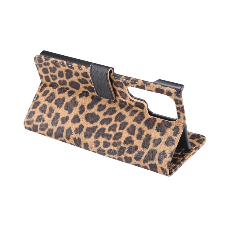 For Samsung Galaxy S23 Ultra 5G Leopard Pattern Flip Leather Phone Case(Yellow) For Samsung Galaxy S23 Ultra 5G Leopard Pattern Flip Leather Phone Case(Yellow)
