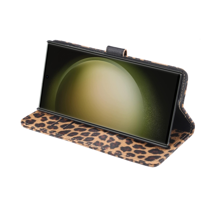 For Samsung Galaxy S23 Ultra 5G Leopard Pattern Flip Leather Phone Case(Yellow) For Samsung Galaxy S23 Ultra 5G Leopard Pattern Flip Leather Phone Case(Yellow)