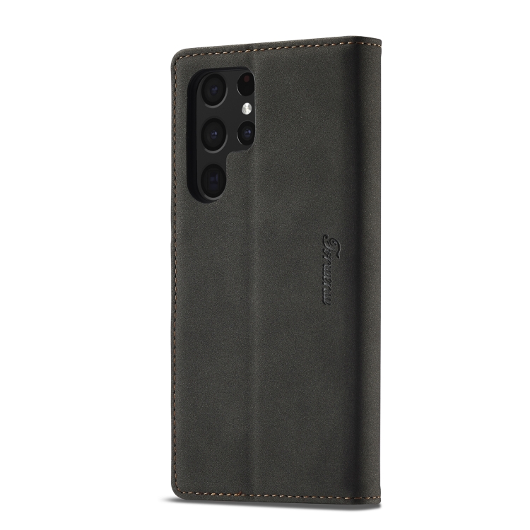 For Samsung Galaxy S23 Ultra 5G Forwenw F1 Series Matte Strong Magnetism Leather Phone Case(Black) For Samsung Galaxy S23 Ultra 5G Forwenw F1 Series Matte Strong Magnetism Leather Phone Case(Black)
