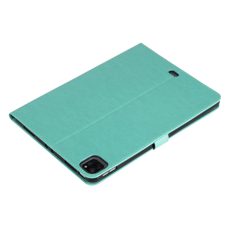 For iPad Pro 11 (2020) Pressed Printing Woman and Cat Pattern Horizontal Flip Leather Tablet Case with Holder & Card Slots & Wallet(Green) For iPad Pro 11 (2020) Pressed Printing Woman and Cat Pattern Horizontal Flip Leather Tablet Case with Holder & Card Slots & Wallet(Green)