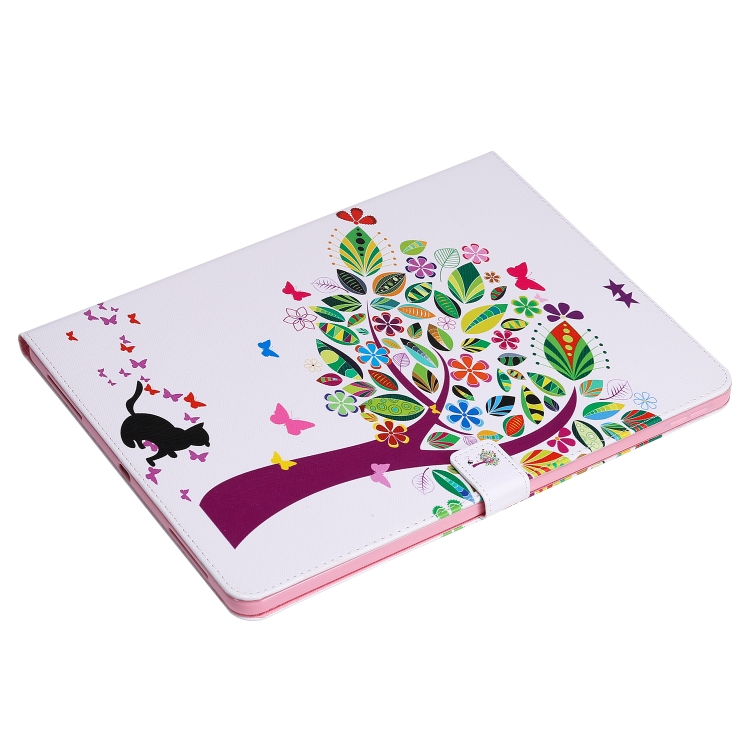For iPad Pro 12.9 (2020) Colored Drawing Horizontal Flip Leather Tablet Case with Holder & Card Slot & Wallet(Cat and Tree) For iPad Pro 12.9 (2020) Colored Drawing Horizontal Flip Leather Tablet Case with Holder & Card Slot & Wallet(Cat and Tree)