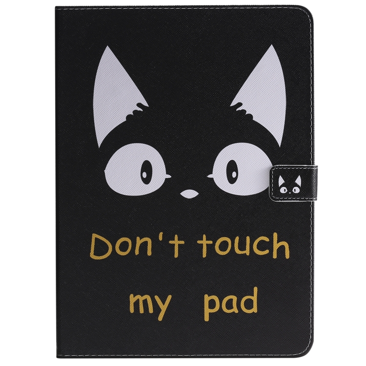 For iPad Pro 11 (2020) Colored Drawing Horizontal Flip Leather Tablet Case with Holder & Card Slot & Wallet(Cat Ears)