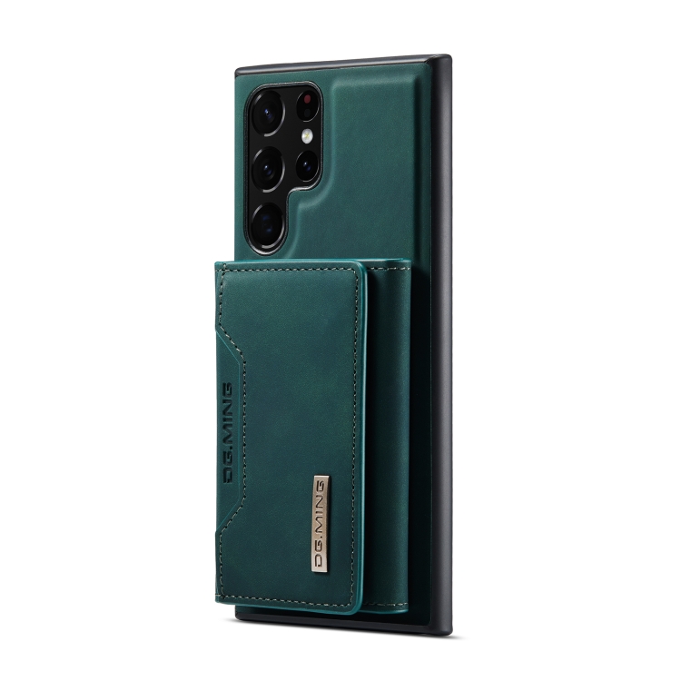 For Samsung Galaxy S23 Ultra 5G DG.MING M2 Series 3-Fold Multi Card Bag + Phone Case(Green)