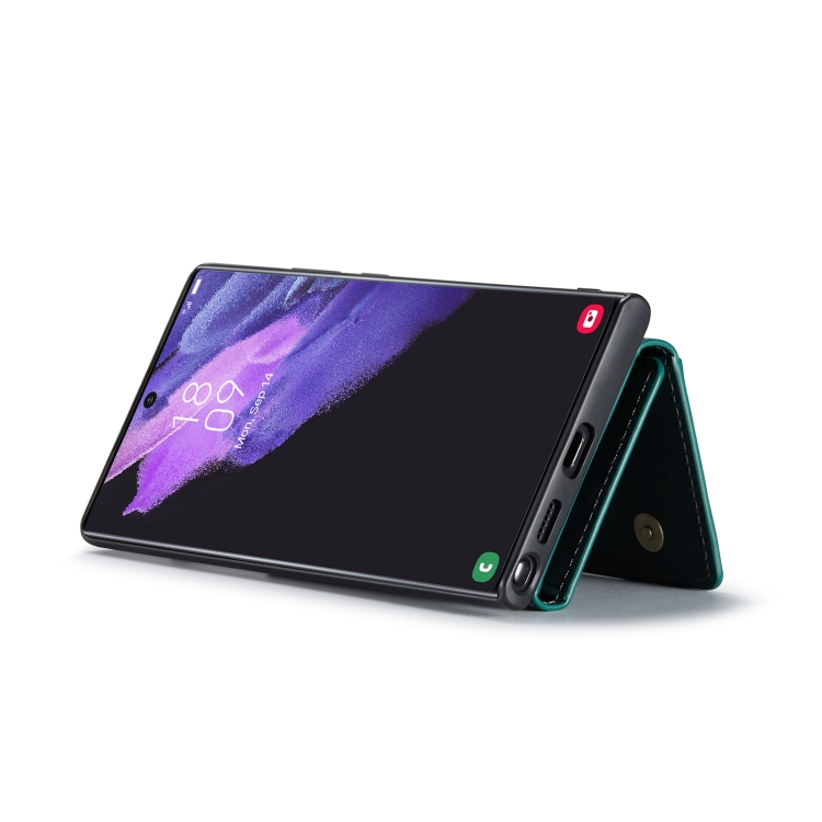 For Samsung Galaxy S23 Ultra 5G DG.MING M2 Series 3-Fold Multi Card Bag + Phone Case(Green)
