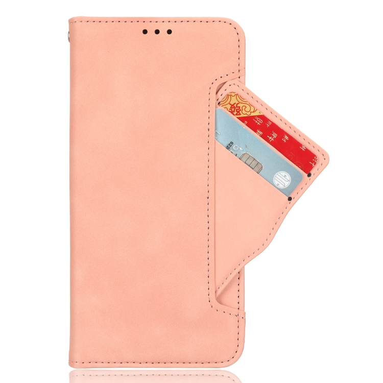 For Samsung Galaxy S23 Ultra 5G Skin Feel Calf Texture Card Slots Leather Phone Case(Pink) For Samsung Galaxy S23 Ultra 5G Skin Feel Calf Texture Card Slots Leather Phone Case(Pink)