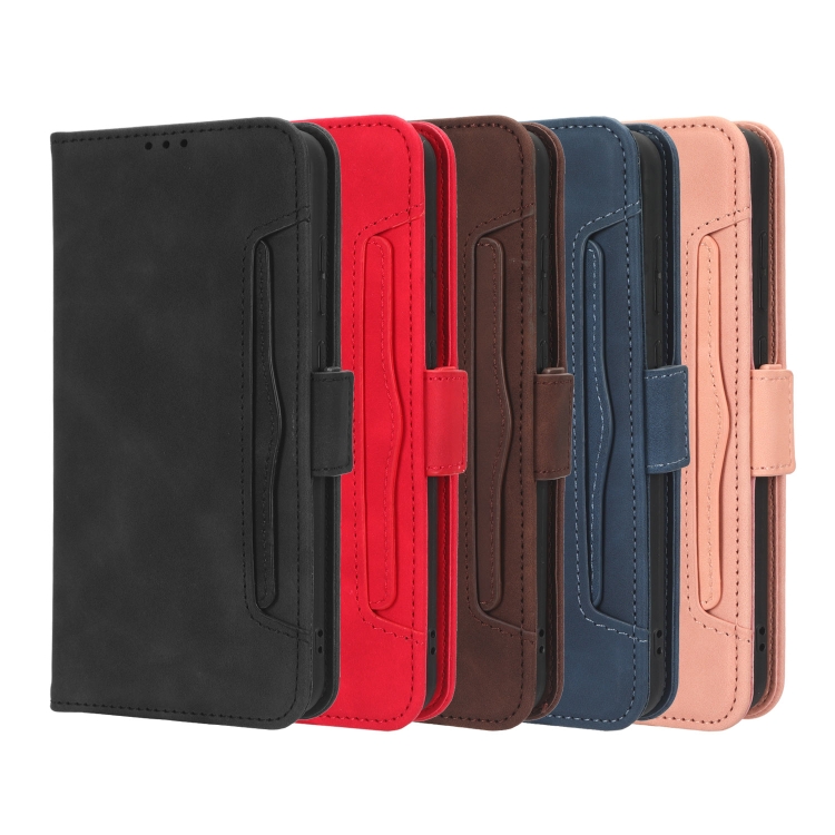 For Samsung Galaxy S23 Ultra 5G Skin Feel Calf Texture Card Slots Leather Phone Case(Pink) For Samsung Galaxy S23 Ultra 5G Skin Feel Calf Texture Card Slots Leather Phone Case(Pink)