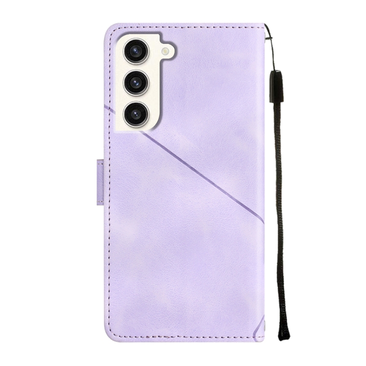 For Samsung Galaxy S23+ 5G Skin-feel Embossed Leather Phone Case(Light Purple) For Samsung Galaxy S23+ 5G Skin-feel Embossed Leather Phone Case(Light Purple)