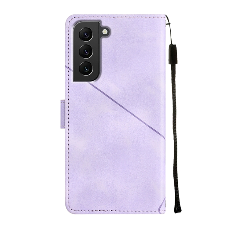 For Samsung Galaxy S22 5G Skin-feel Embossed Leather Phone Case(Light Purple) For Samsung Galaxy S22 5G Skin-feel Embossed Leather Phone Case(Light Purple)