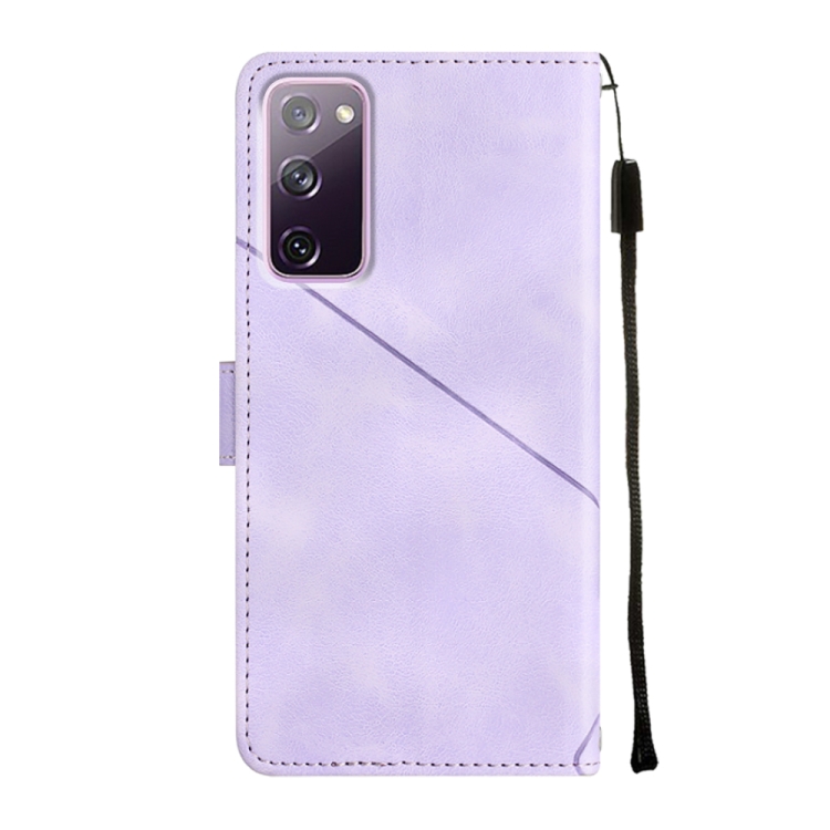 For Samsung Galaxy S20 FE / S20 2022 Skin-feel Embossed Leather Phone Case(Light Purple) For Samsung Galaxy S20 FE / S20 2022 Skin-feel Embossed Leather Phone Case(Light Purple)