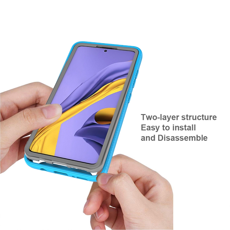 For Galaxy A31 Starry Sky Solid Color Series Shockproof PC + TPU Protective Case(Black) For Galaxy A31 Starry Sky Solid Color Series Shockproof PC + TPU Protective Case(Black)